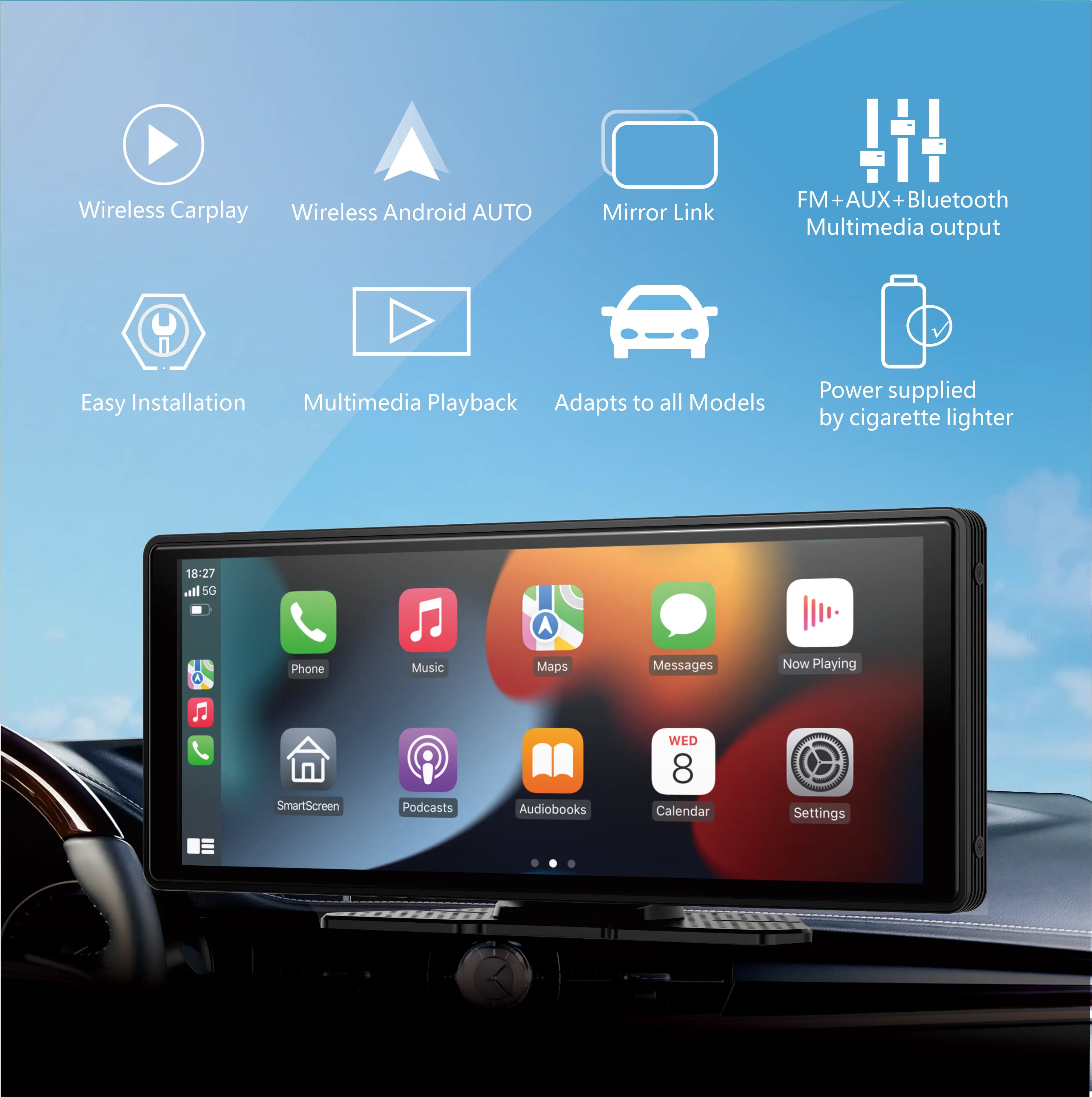 CarPlay Android Auto Car Radio Multimedia Video Player Reversing Camera.