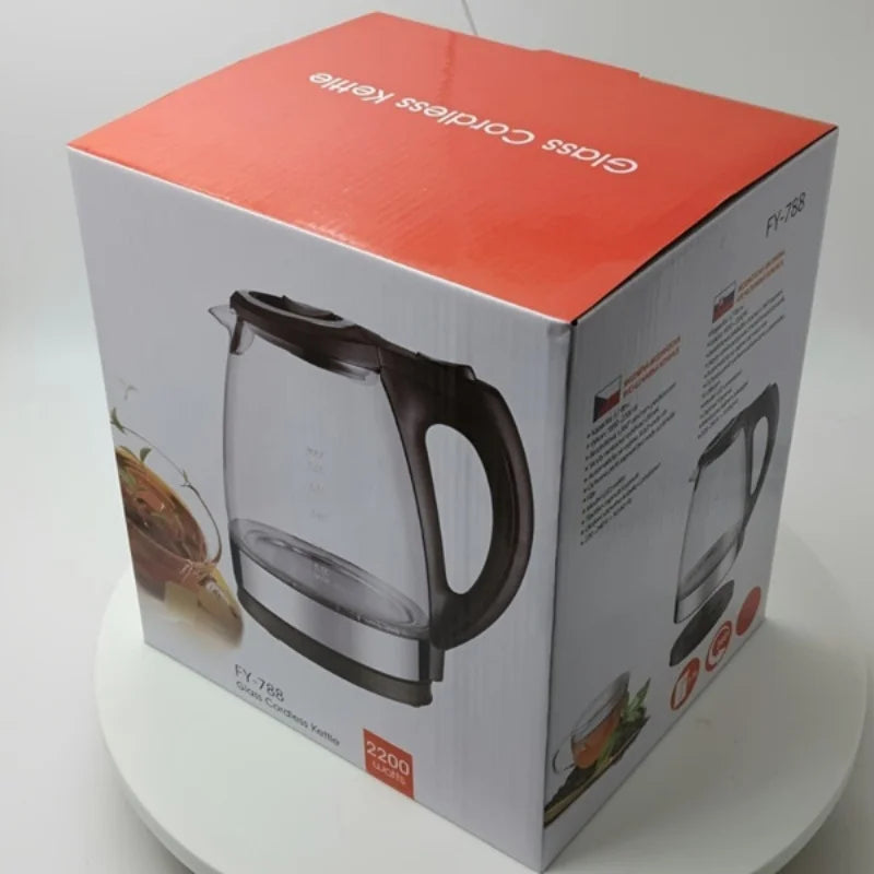 Electric Kettle with Stainless Steel Filter and Inner Lid