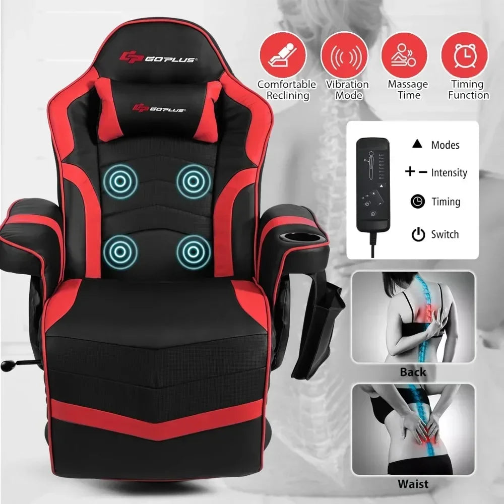 ergonomic leather gaming recliner.