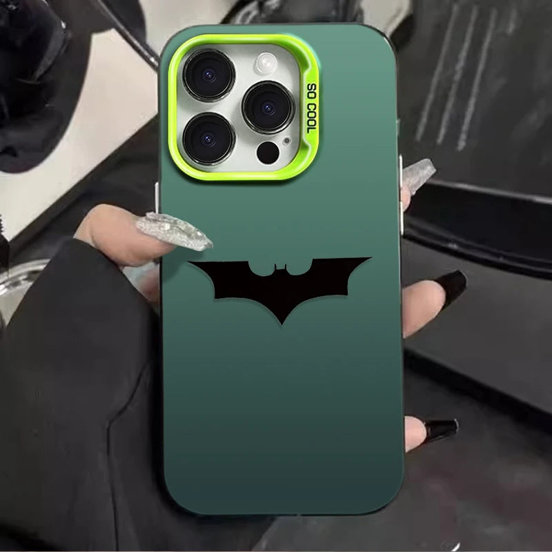 Bat Spider Man LOGO Plating Phone Case.