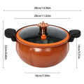 Pumpkin Shaped Micro Pressure Cooker 8L/2.11gal, Non-Stick Maifan Stone Pot, Safe for Gas Stoves & Open Flames, Compact Soup