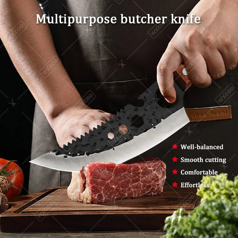 7PCS Kitchen Chef Knife High Quality Stainless Steel Multipurpose Set Includes Boning Barbecue Fish Utility Mini Cheese Pizza