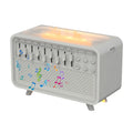 White Noise Machine Flame Air Diffuser Humidifier with 8 Nature Sounds BT Speaker Night Light Essential Oil Diffuser