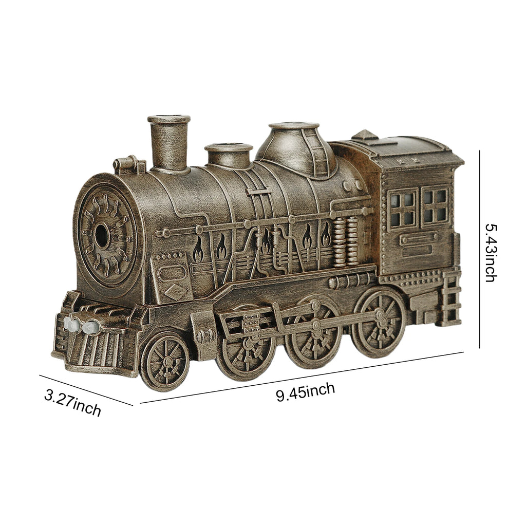 300ML Vintage Steam Train Air Diffuser Humidifier with 2-Color LED Light Cool Mist for Relaxation Home Decor.