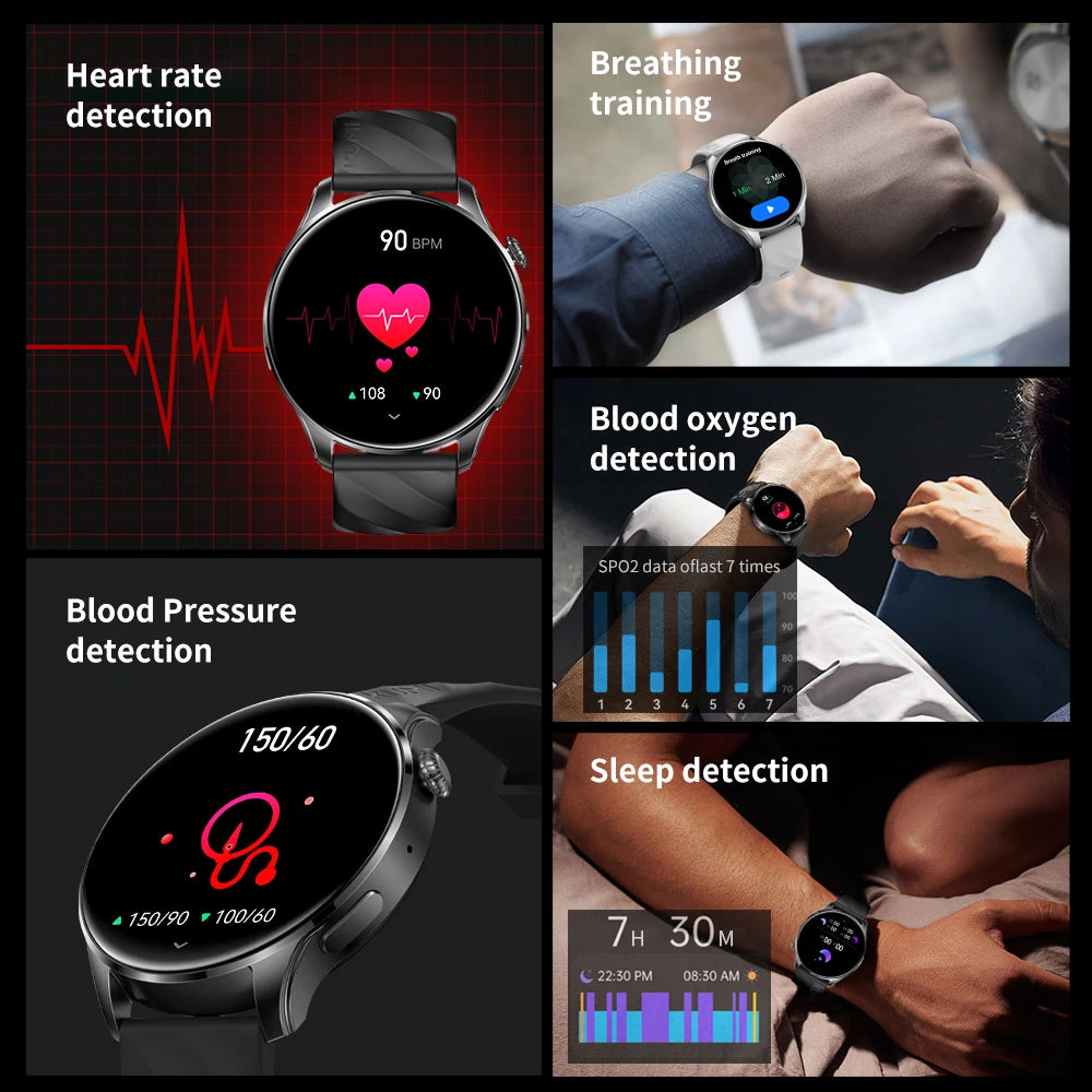 GW3 Pro Smartwatch 1.43" AMOLED IP68 Waterproof Bluetooth 5.2 Fitness Tracker Heart Rate Blood Oxygen Monitor