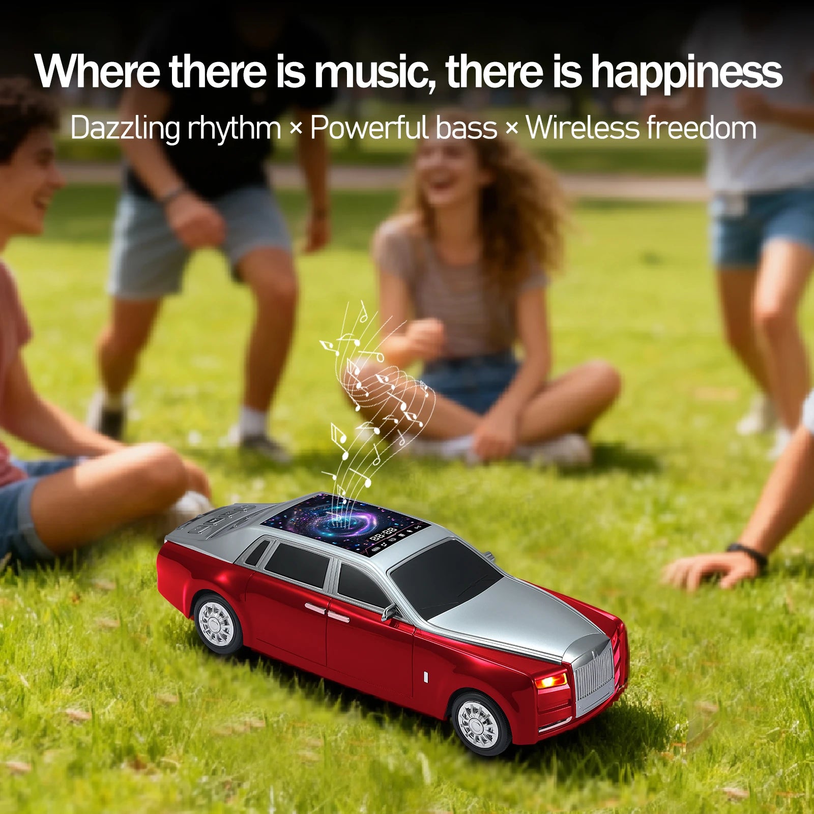 Wireless Bluetooth speaker Retro-Style Space Classic Car Model Design.