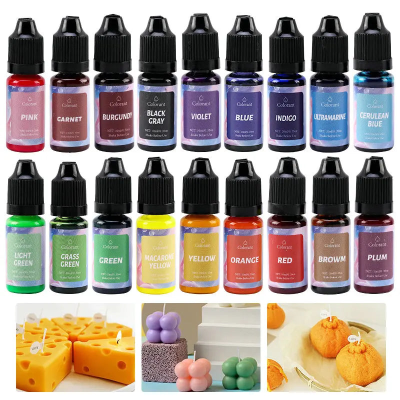 Supplies Resin Pigment Kit Liquid Colorant Dye Powder Filling Material for Art Crafts DIY.