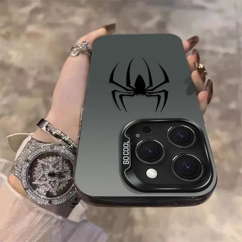 Bat Spider Man LOGO Plating Phone Case.