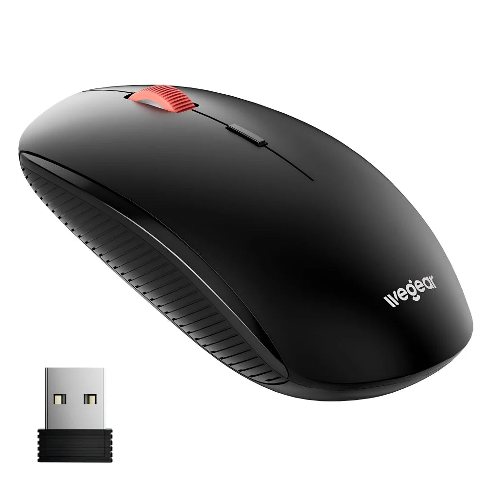 Wireless Mouse 2.4G Slim Mini Cordless Mouse Ergonomic Grips 5Level Adjustable 4000DPI Portable Optical Computer Mice