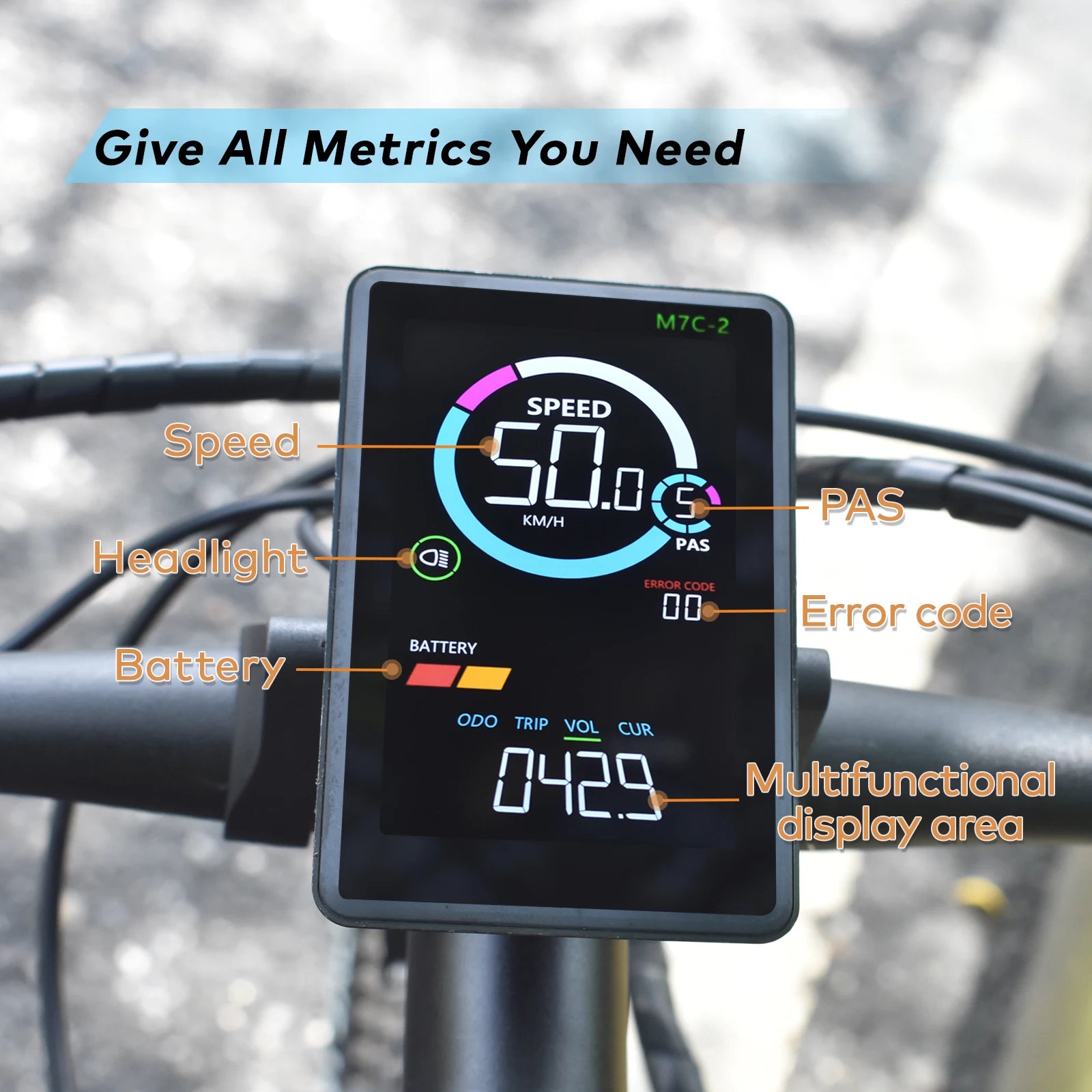 EBike LCD Display Bicycle Speedometer Screen for Fatbike Scherm Scooter Accessories Bike Computer