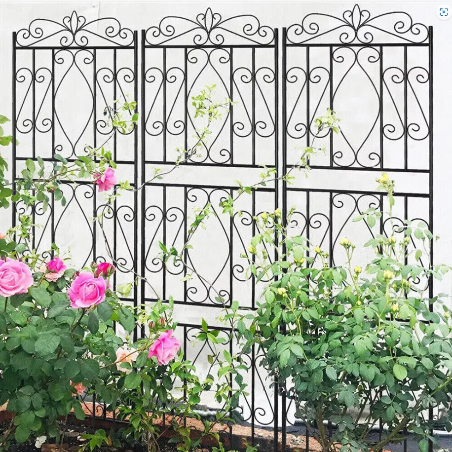 6 Panels Garden Border Trellis High Metal Climbing Plants Support Trellis.