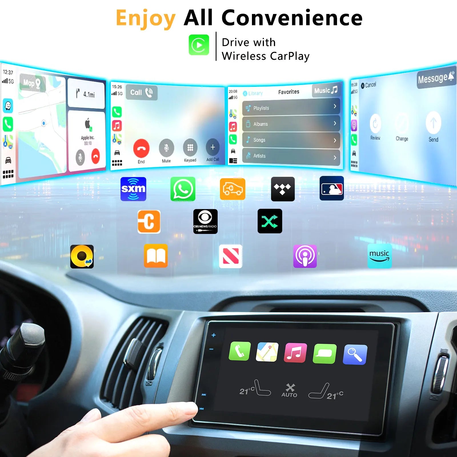 Unitedtime Wireless CarPlay Adapter.