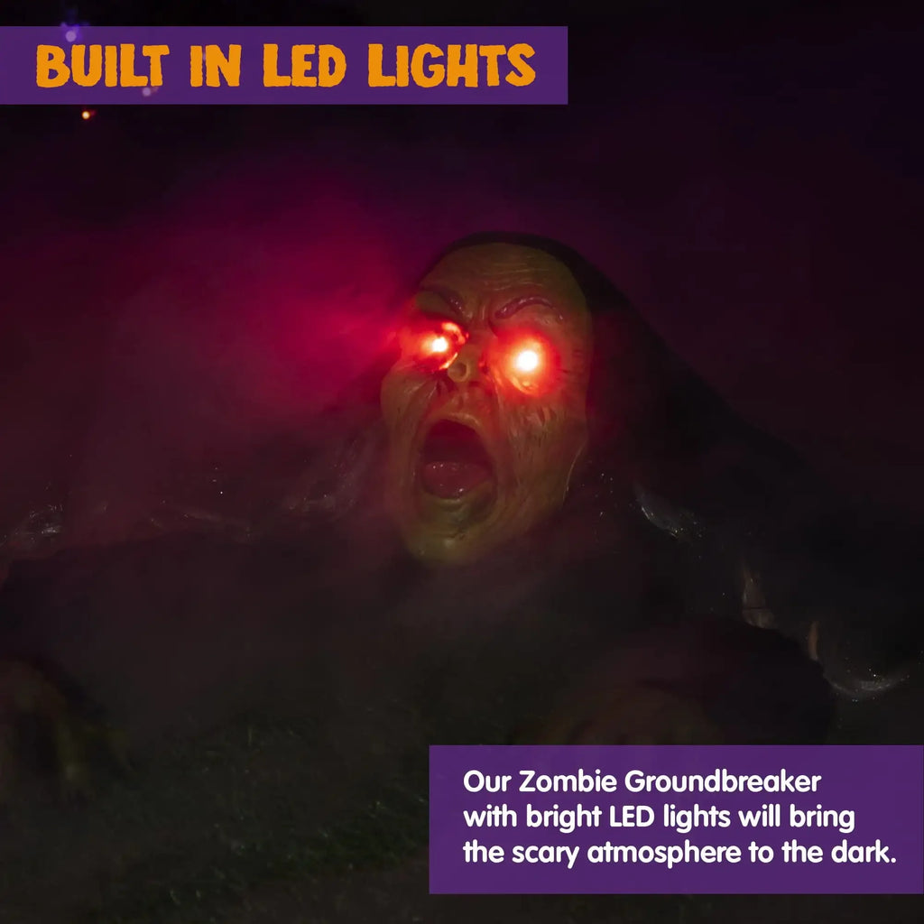 Groundbreaker Halloween Decorations Zombie with Sound and Flashing Eyes.