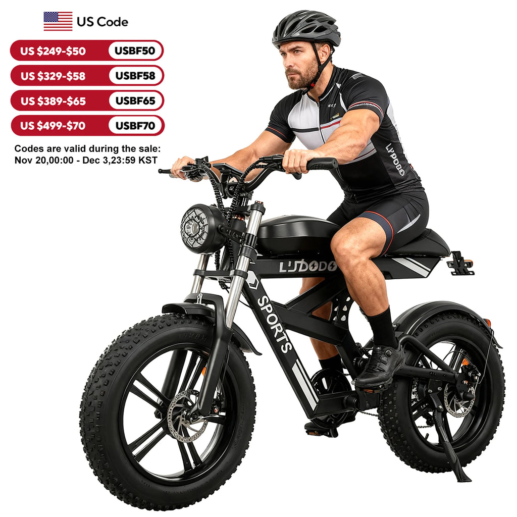 Electric Bicycle Motorcycle 1500W Peak 75Miles 48V18AH Battery 7 speed.