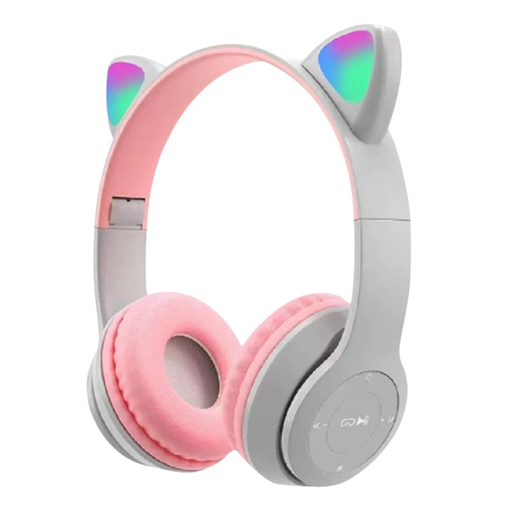 Wireless Bluetooth Headphones Cat Ear Gaming Headset.