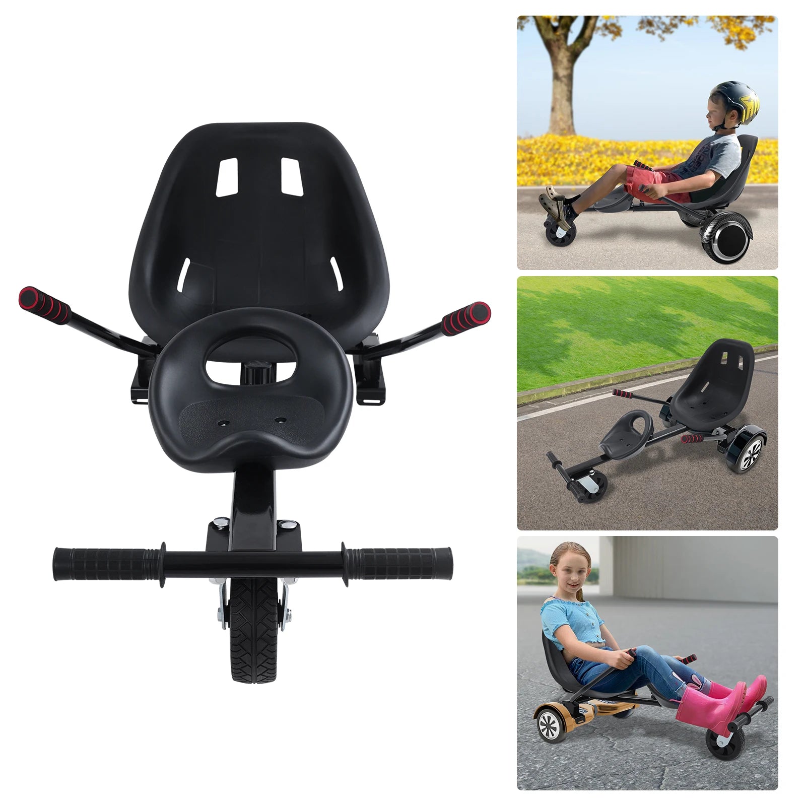 Adjustable Hoverboard Double Seat Attachment for 6.5-10 Inches Scooters Kids or Adults Use Outdoor Parent-Child Entertainment