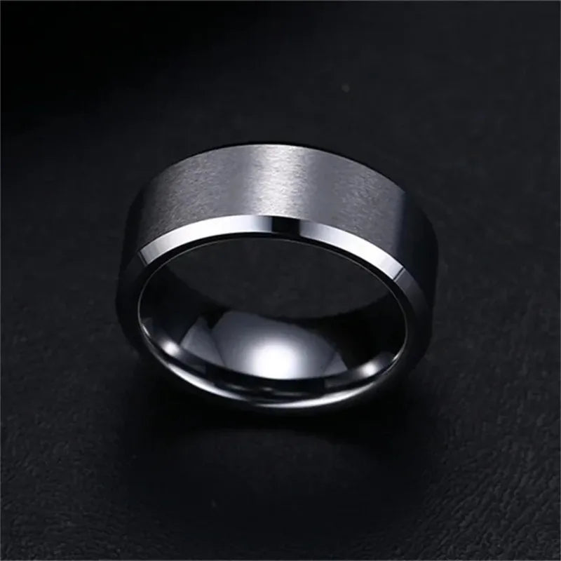 Charm Jewelr Stainless Steel Black Rings.