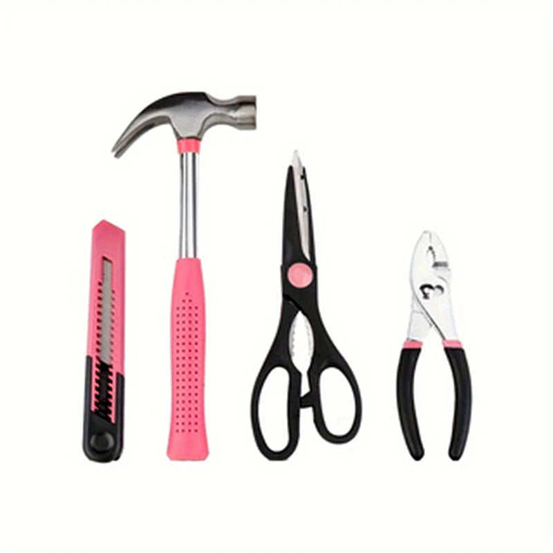 39-Piece All Purpose Household Pink Tool Kit.