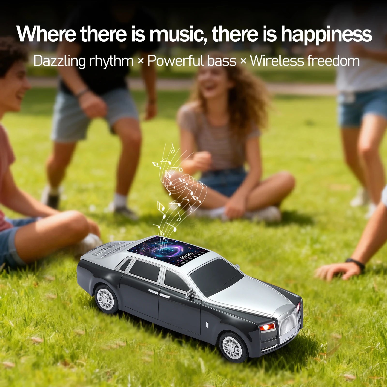 Wireless Bluetooth speaker Retro-Style Space Classic Car Model Design.