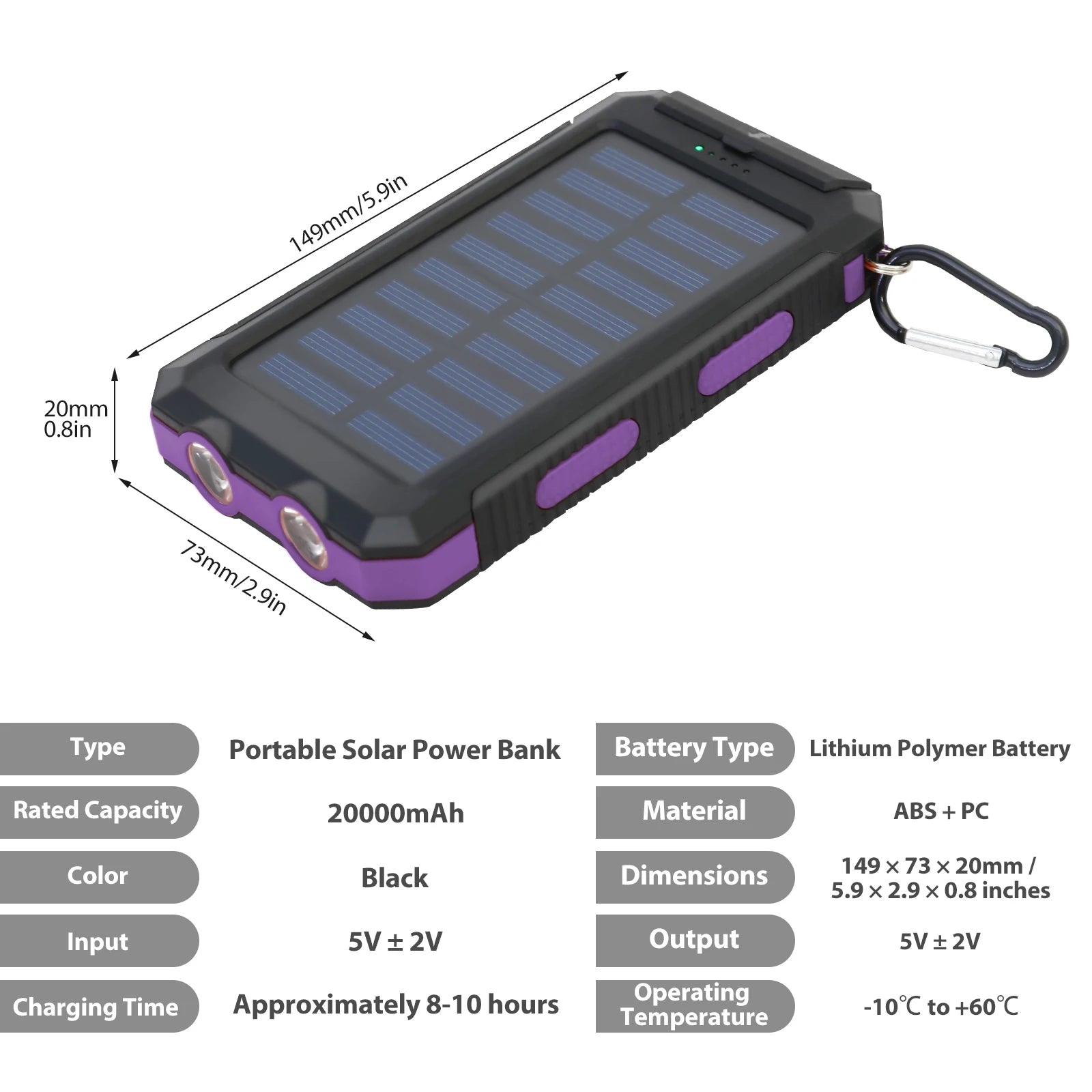Portable Solar Powered Charger.