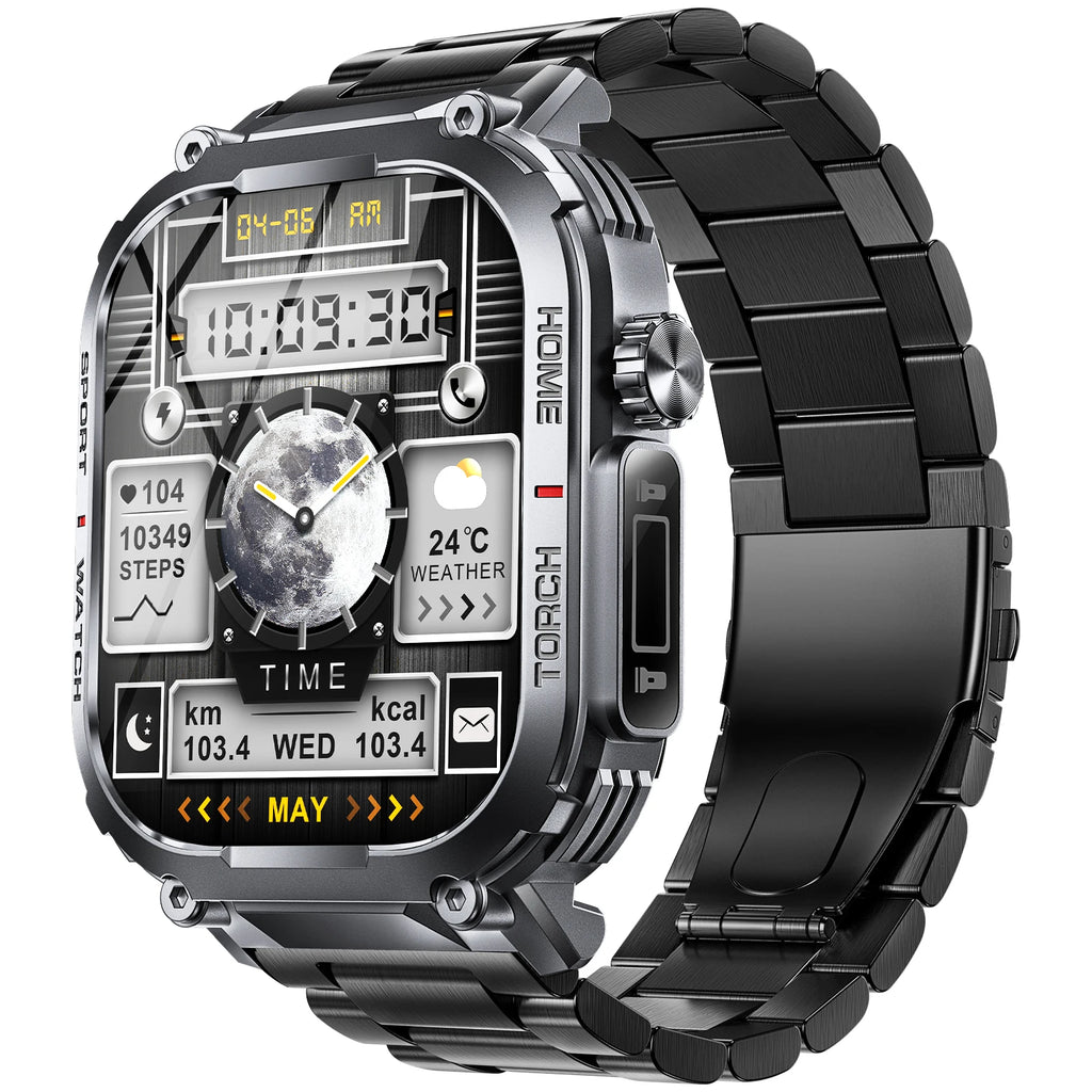2024New Smart Watch Men 3ATM Waterproof 2.02"S320B With Compass And LED Flashlight Sports And Fitness Tracking Heart Rate