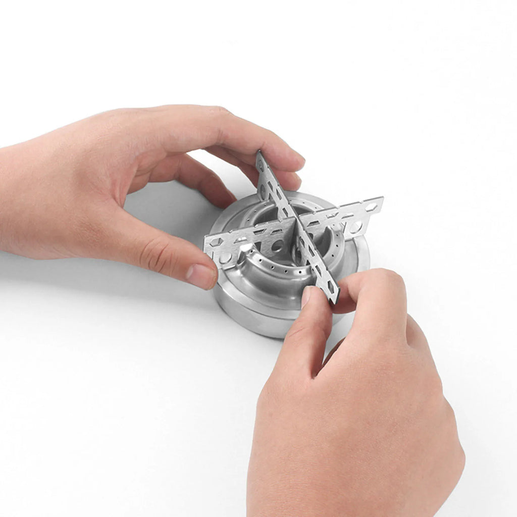 Portable Alcohol Stove Outdoor Ultralight Aluminum Alloy Stove Cooking Burner With Cross Stand For Camping Hiking Supplies