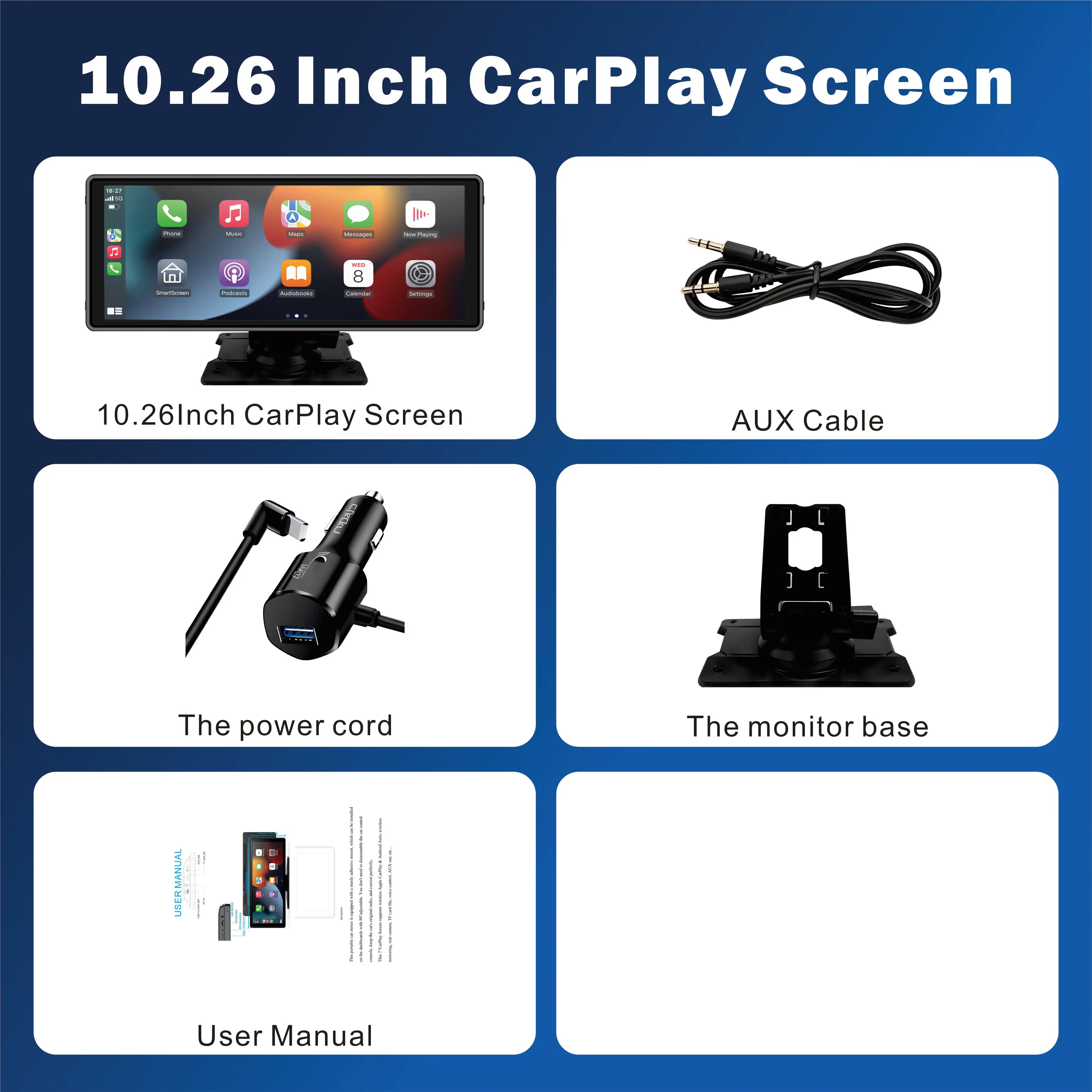 CarPlay Android Auto Car Radio Multimedia Video Player Reversing Camera.