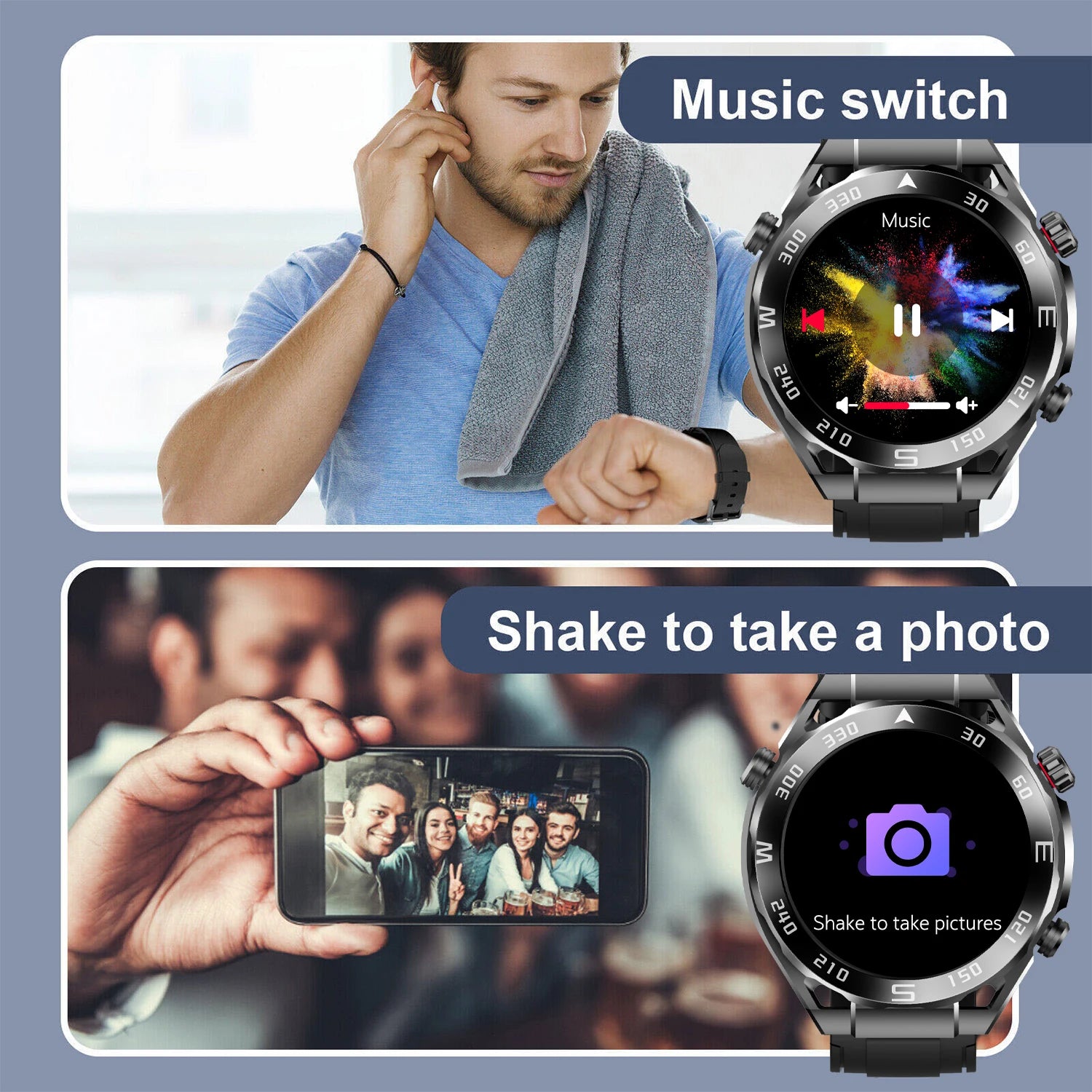 Pro Max Sports Smart Watch Man Woman Smartwatch BT Call Message Notification NFC Health Monitor Watches For Android IOS
