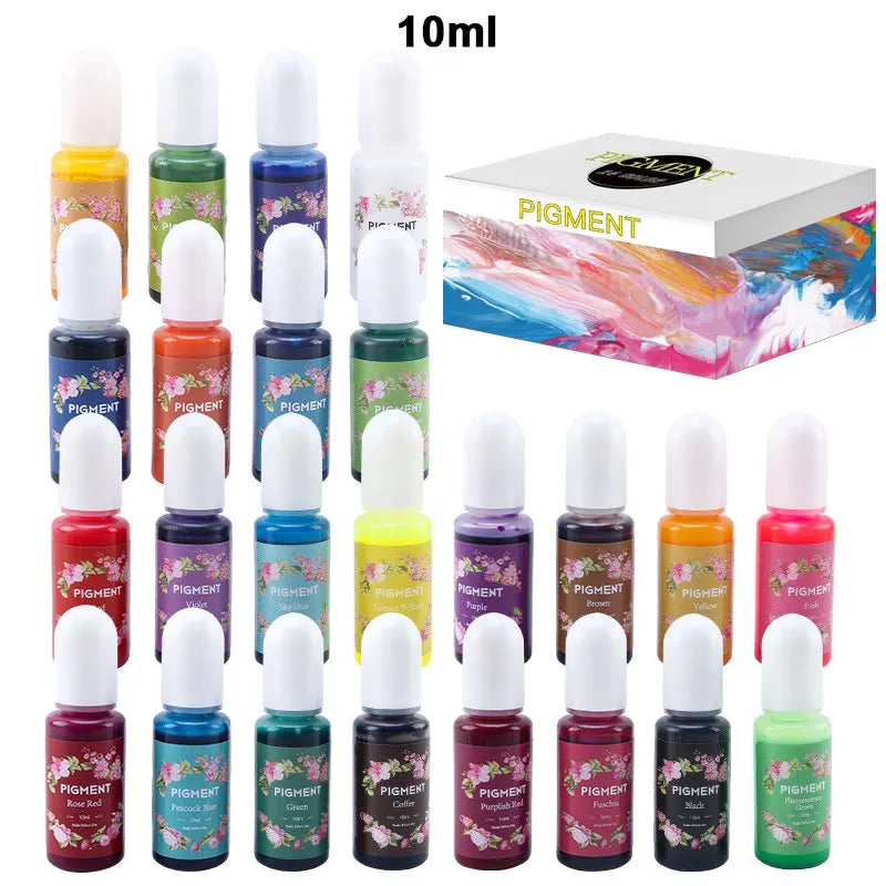 Supplies Resin Pigment Kit Liquid Colorant Dye Powder Filling Material for Art Crafts DIY.