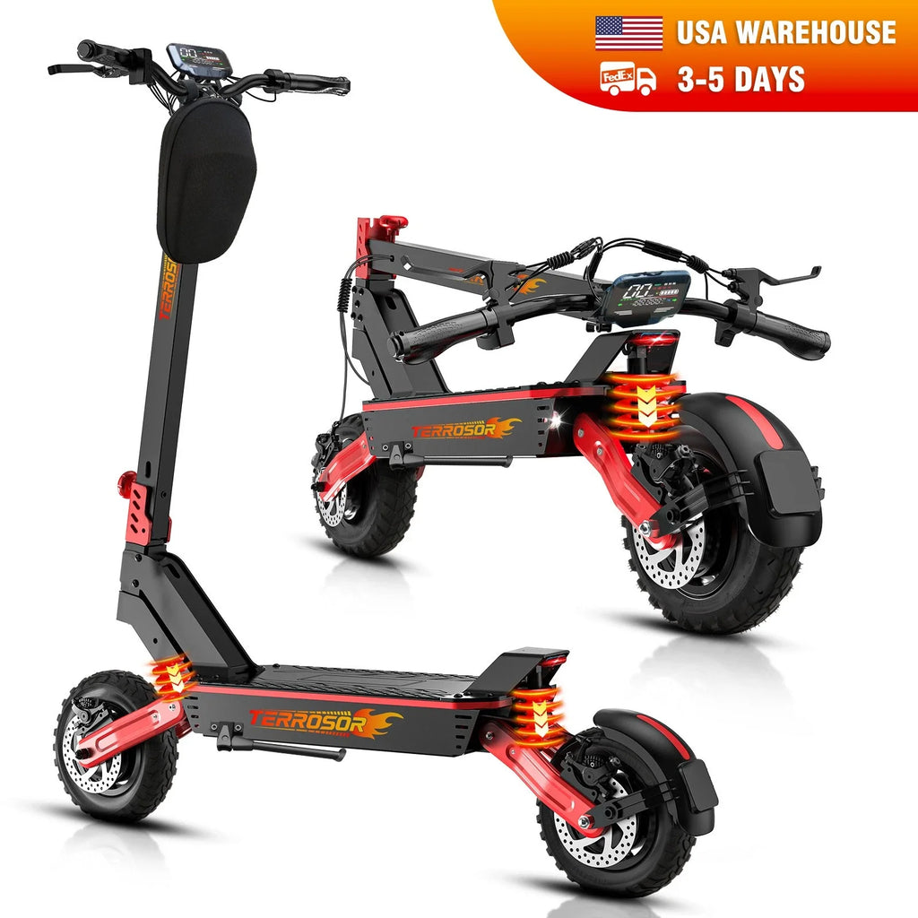 Electric Scooter 1200WMotor, 11" Off-Road Up to 28 MPH Top Speed & 20 Miles Long Range.
