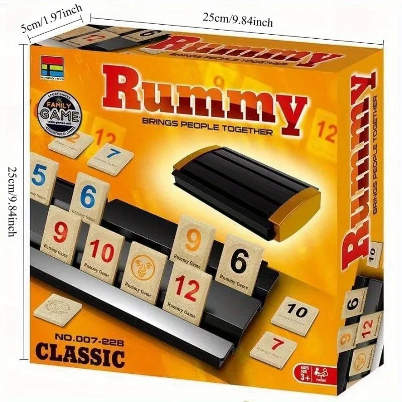 Randomly one Classic Rummy Tile Board Game – 2-4 Player Strategy Game for Fast Thinking Fun, Perfect for Family & Friends