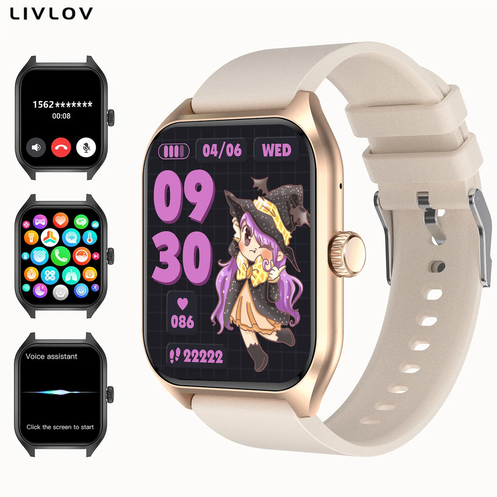AI Voice Assistant Smart Watch for Men Women.