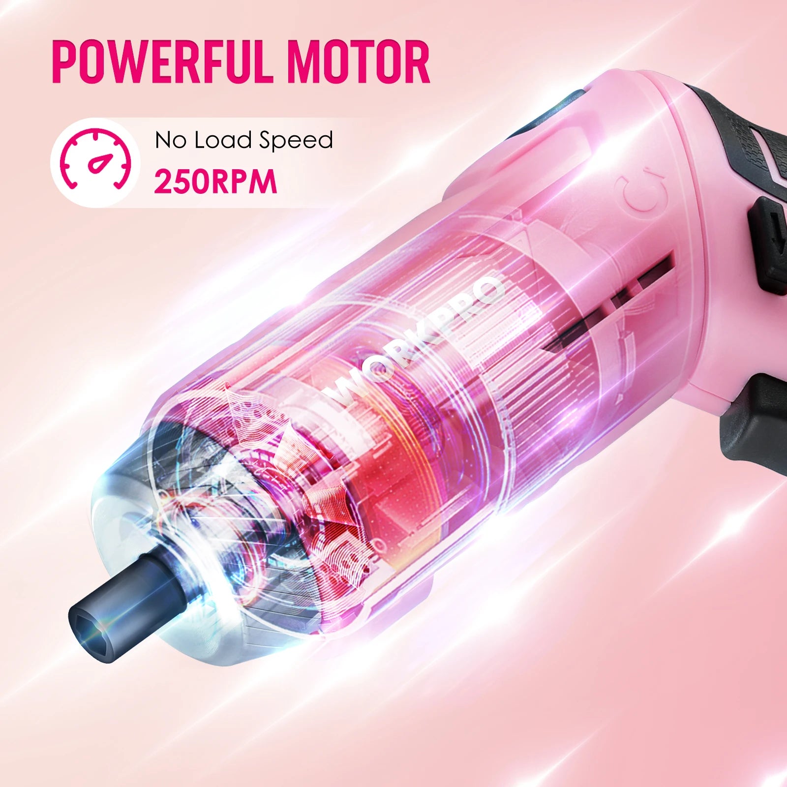 WORKPRO 74pcs Pink Tools Set.