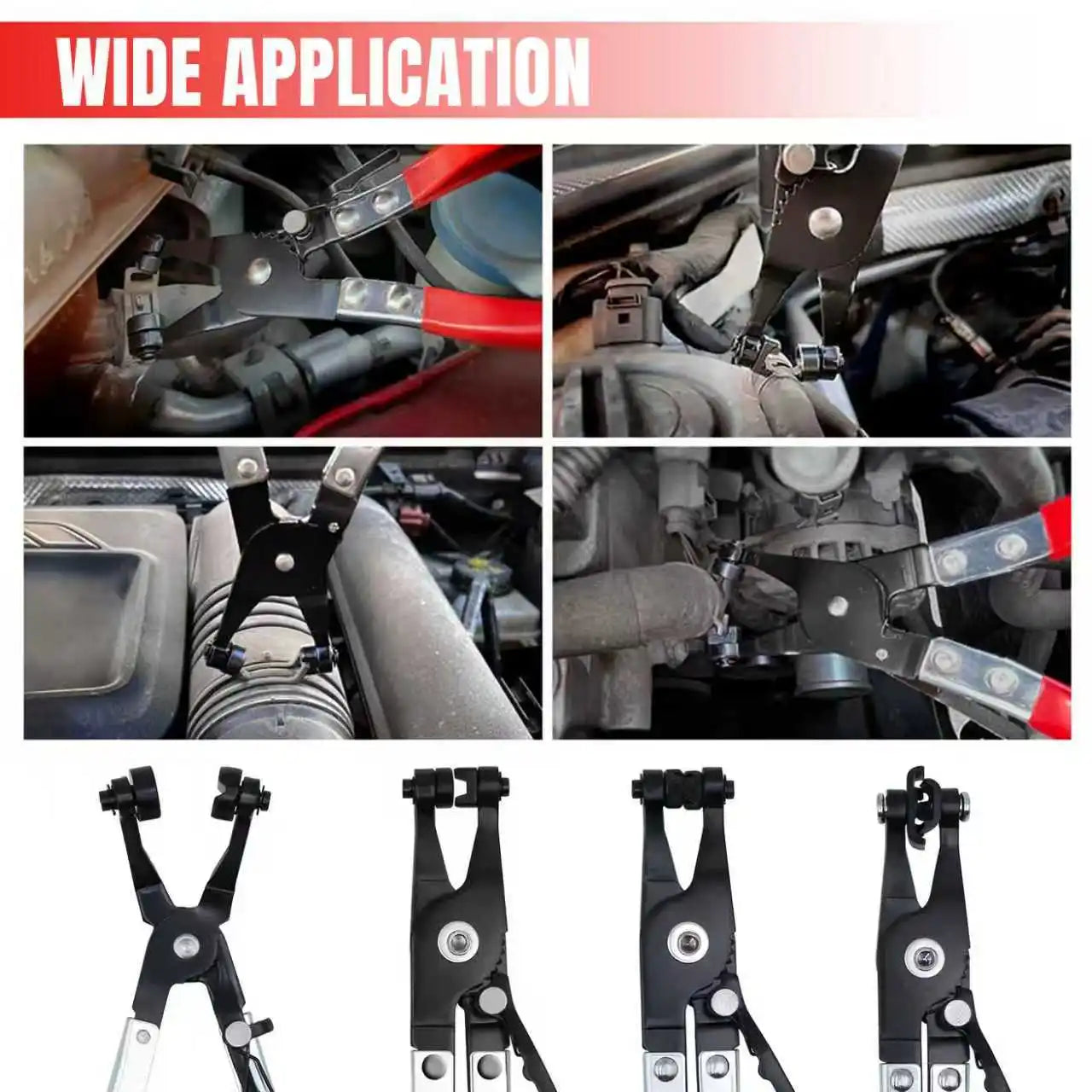 Hose Clamp Pliers Tool Set 16pcs Hose Clamp Removal and Installation Tool for Automotive Coolant Radiator Heater,fuel lines etc