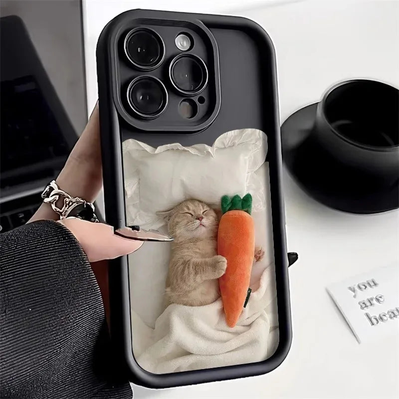 Cute Cat Silicone Phone Case.