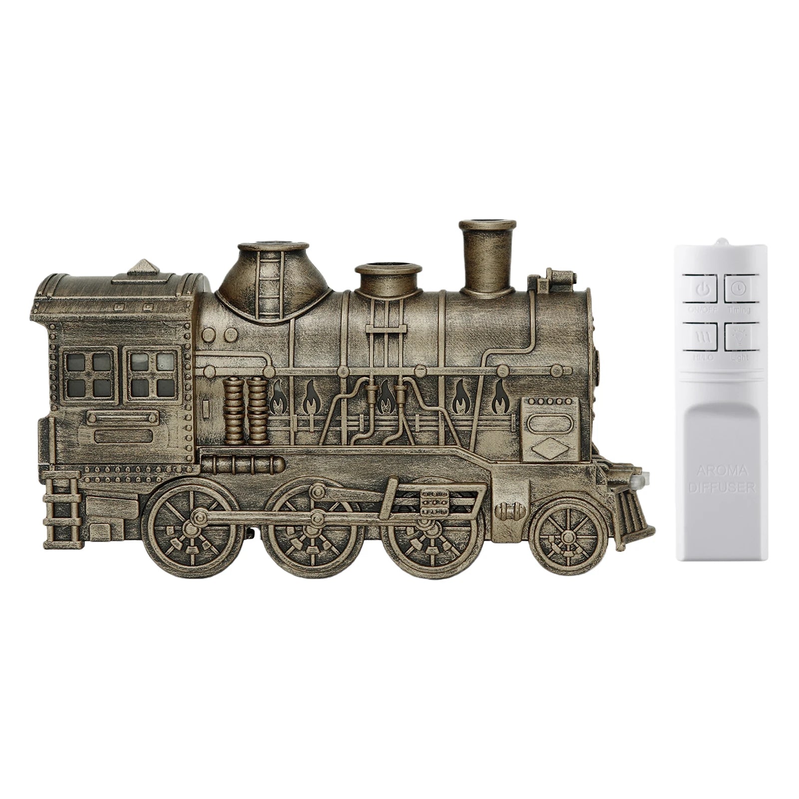 300ML Vintage Steam Train Air Diffuser Humidifier with 2-Color LED Light Cool Mist for Relaxation Home Decor.