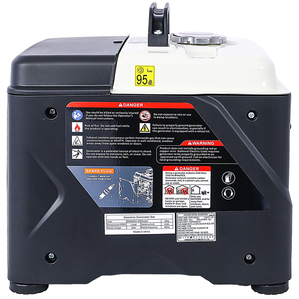 1200W Portable Inverter Generator Ultra-Quiet Gas Powered Lightweight Generator For Backup Home Use Outdoor Camping Travel