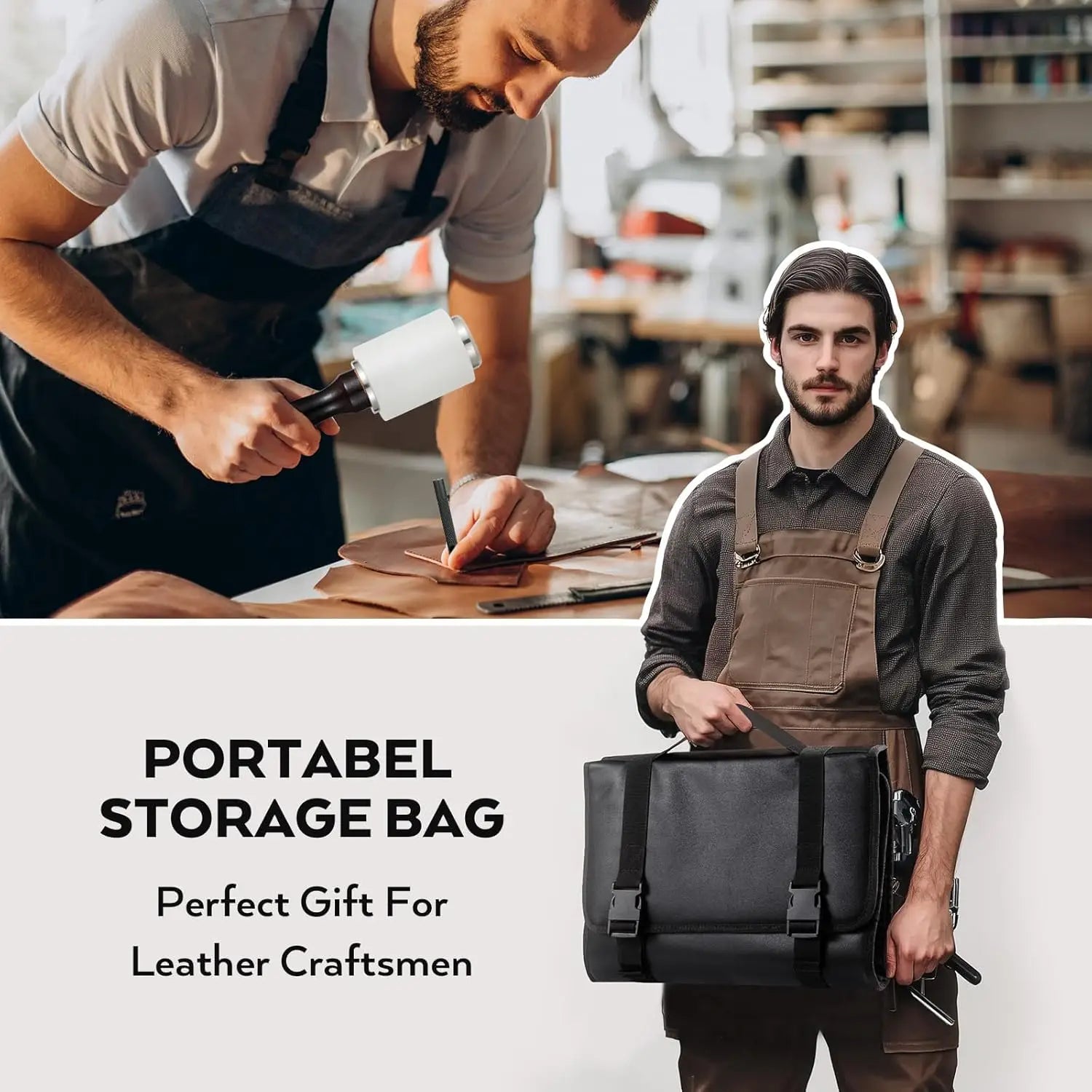 160-Piece Professional Leather Craft Tool Kit with Storage Bag for Stamping, Sewing, Carving, Cutting & Punching