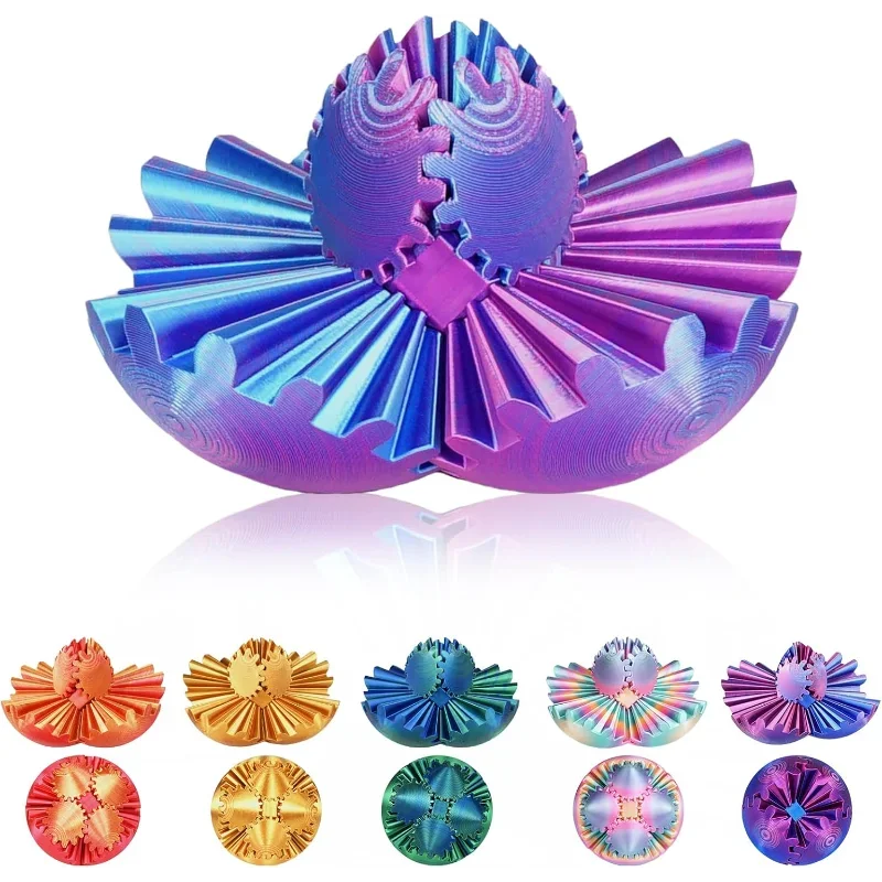 3D Printed Gear Sphere Fidget Toy.