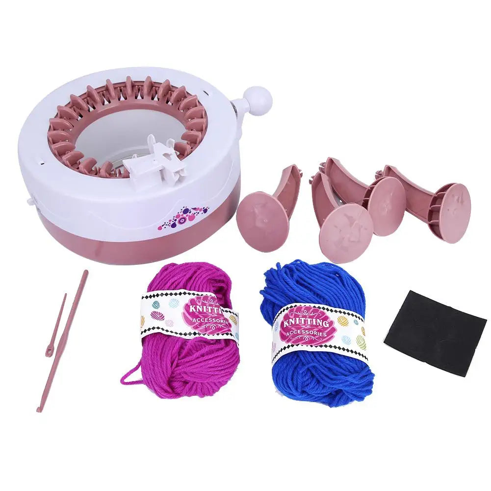 DIY Plastic Hand Knitting Sewing Machine Children Weaving Toy Tool Accessories(22 needles)  easy to carry and use