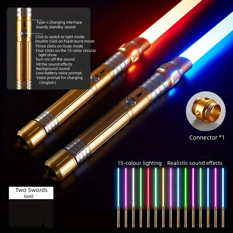 Metal Gravity Sensing Light up Saber Toy Sword.