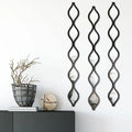 Home Mirror, 3 Pcs Acrylic Teardrop Wall Decor, Boho Vintage Mirror for Living Room, Bathroom, Bedroom, 4 x 35.43 inches, Black