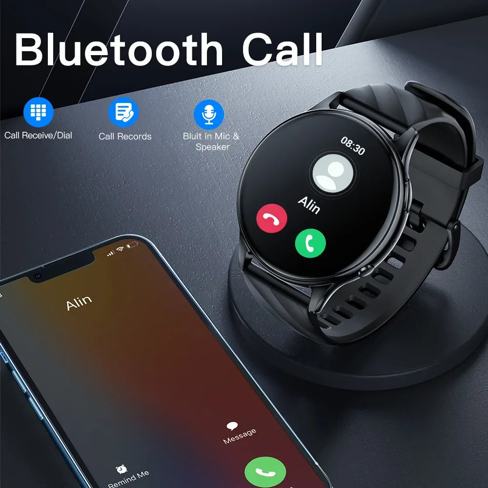 Smart Watch 1.39" HD Display Fitness Tracker IP68 Waterproof Heart Rate SpO2 Monitor 100+ Sports Modes