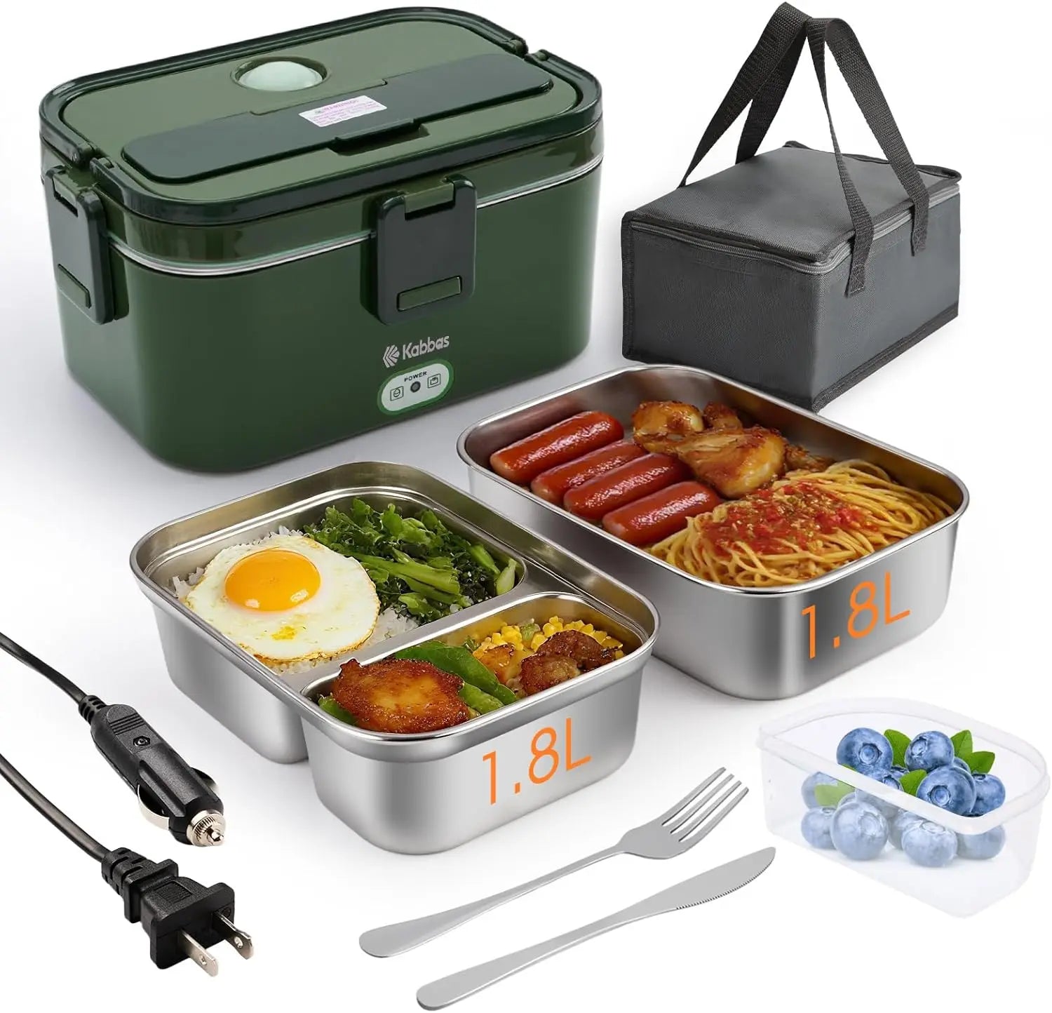 1.8L Portable Electric Lunch Box, Fast Heating.