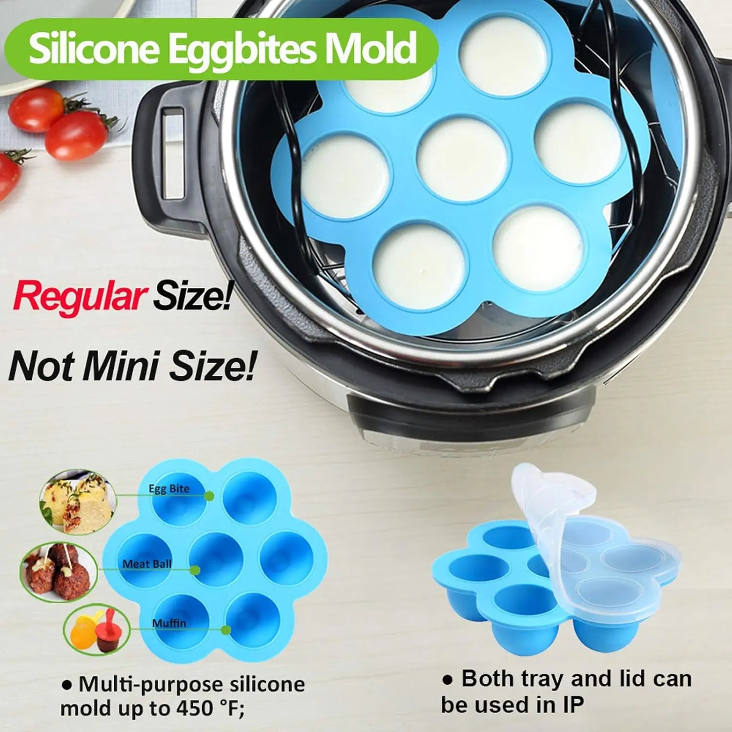 8 Quart Pressure Cooker Accessories Set - Steamer Basket, Glass Lid, Silicone Rings & More for Cooking