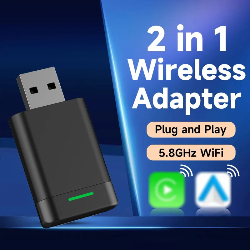 Mini Black Metal Carplay Converter Wireless Adapter.