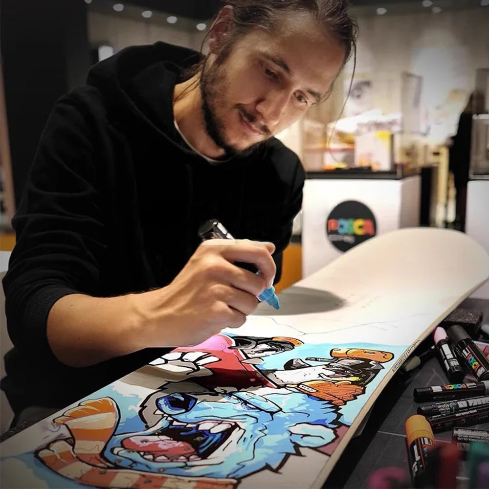 15Colors Marker Pen Set, Acrylic Plumones Rotuladores PC-5M POP Poster Pen/Graffiti Advertisement Art Stationery