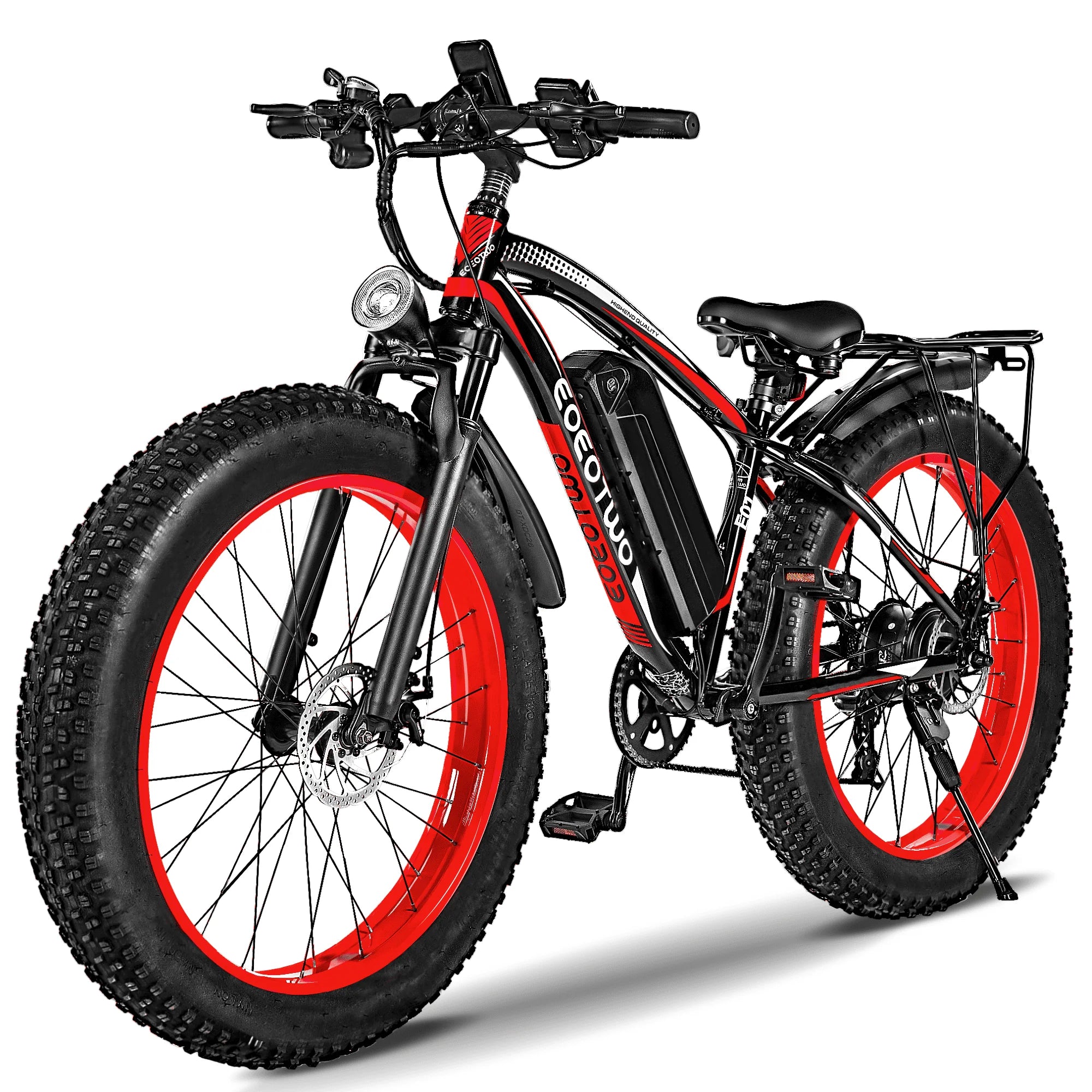 EOEOTWO E01 Electric Bike Adult 26" Fat Tire 1500W Peak Motor Electric Bicycle 34Mph Mountain E Bike 60Mile Range E Bike UL2849