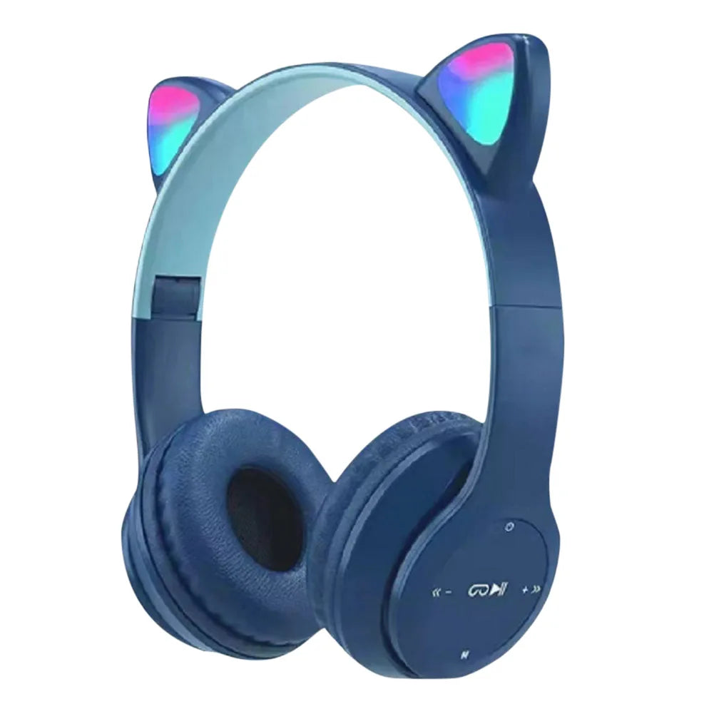 Wireless Bluetooth Headphones Cat Ear Gaming Headset.