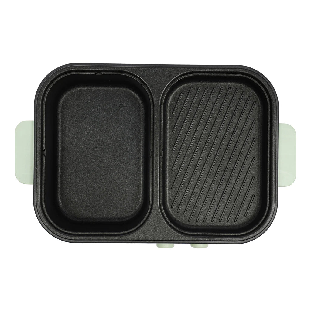 Cookware set-2-in-1 Hot Pot and Grill: Dual Heating Zones for Simultaneous Cooking, Perfect for Family and Friend Gatherings